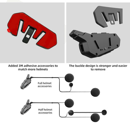 Helmet Intercom Bluetooth 5.0 Motorcycle Wireless Headset 1000m Interphone Speaker Handsfree walkie helmet talkie